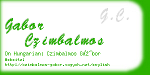 gabor czimbalmos business card